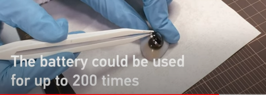 thin smart contact lenses battery charged by saline solution