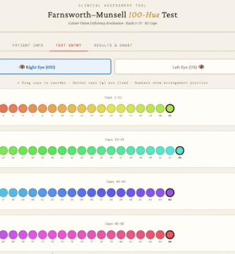 Farnsworth–Munsell 100 Hue Test Online